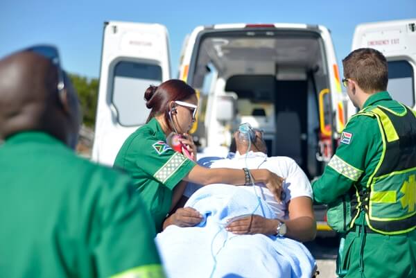 Paramedics in action